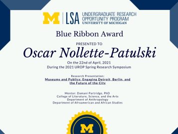 2021 UROP Spring Symposium Blue Ribbon IG 2 